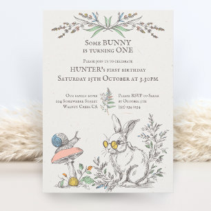 Invitation Certains BUNNY tournent UN bois rustique