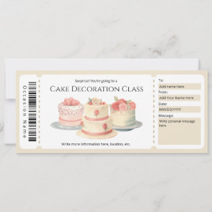 Invitation Certificat cadeau de classe Décoration gâteau modi