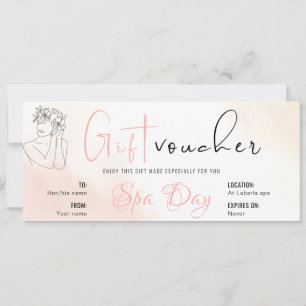 Invitation Certificat cadeau de jour pour Spa personnalisé