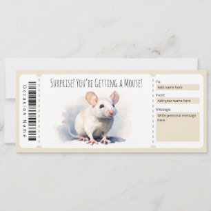 Invitation Certificat cadeau de souris modifiable pour les am
