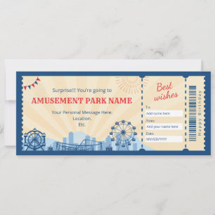 Invitation Certificat cadeau du parc du Carnaval