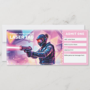 Invitation Certificat-cadeau Laser Tag