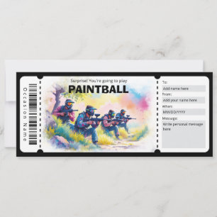 Invitation Certificat-cadeau Paintball