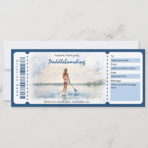 Invitation Certificat cadeau surprise Paddleboard pour femme