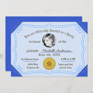 Invitation Certificat de diplôme de diplôme de licence photo 