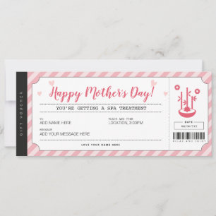 Invitation Certificat du bon de traitement Spa de jour pour m