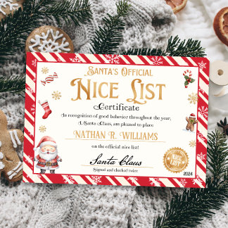 Invitation Certificat officiel de la liste de Nice de père No