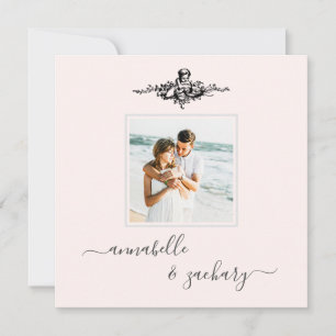 Invitation *~* Cerub Cercles Bandes QR PHOTO AR6 RSVP Mariage