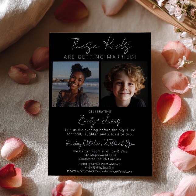 Invitation Ces Enfants Se Marient Dîner De Répétition (These Kids Are Getting Married Rehearsal Dinner Invitation)