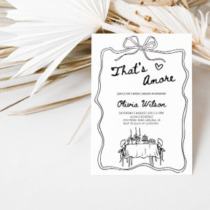 Invitation C'est Amore Fête des mariées - Table des banquets 