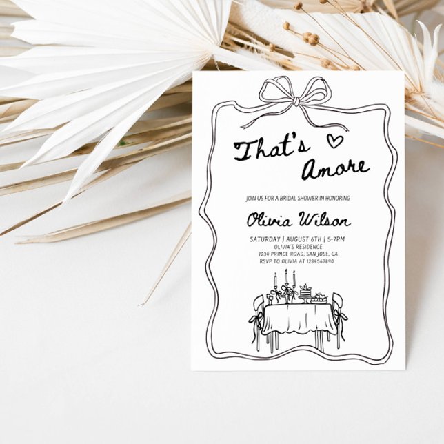 Invitation C'est Amore Fête des mariées - Table des banquets  (Créateur téléchargé)