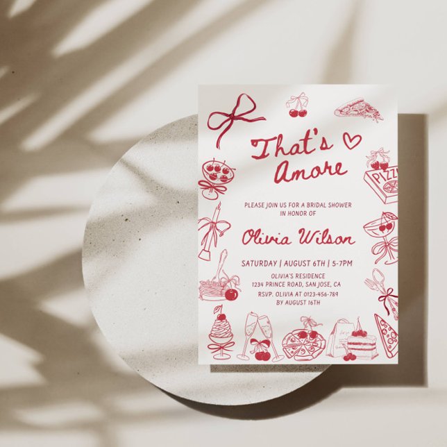 Invitation C'est Amore Fête des mariées - Table des banquets  (Créateur téléchargé)