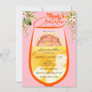 Invitation C'est Amore Pink Tropical Aperol Fête des mariées