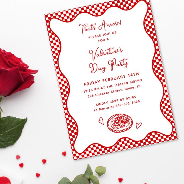 Invitation C'est Amore ! Rouge de la Saint Valentin (Créateur téléchargé)
