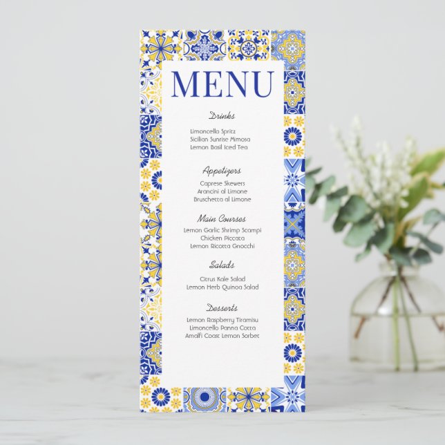 Invitation C'est Amore Spritz Menu Wedding shower italien (Debout devant)