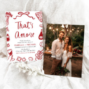 Invitation C'est Amore Whimsical Italian Engagement Party