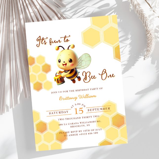Invitation C'est amusant d'être un premier anniversaire Invit (Créateur téléchargé)