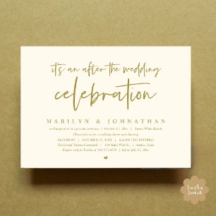 Invitation C'est après la fête mariage, dîner