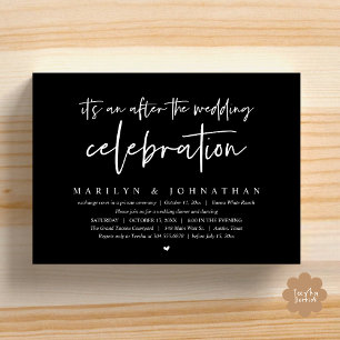 Invitation C'est après la fête mariage, dîner