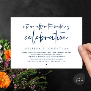 Invitation C'est après la fête mariage, dîner