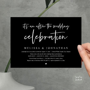 Invitation C'est après la fête mariage, dîner