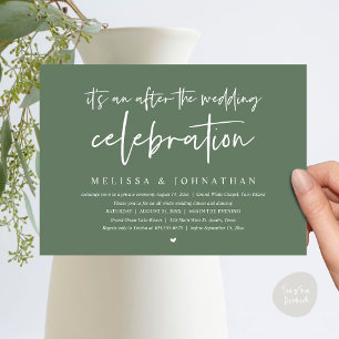 Invitation C'est après la fête mariage, dîner