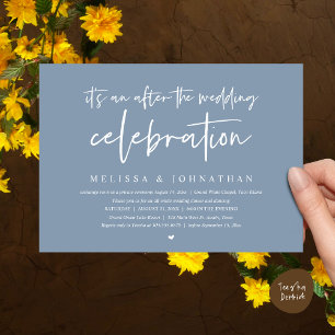 Invitation C'est après la fête mariage, dîner