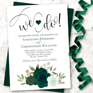 Invitation C'Est Ce Que Nous Faisons ! Élégant Emerald Green