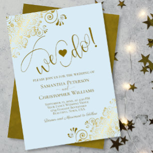 Invitation C'Est Ce Que Nous Faisons ! Élégant Mariage en pou