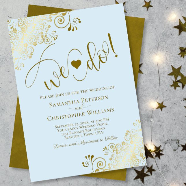 Invitation C'Est Ce Que Nous Faisons ! Élégant Mariage en pou (Créateur téléchargé)