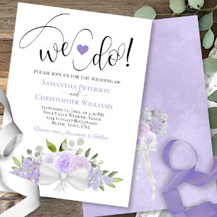 Invitation C'Est Ce Que Nous Faisons ! Lavande Rustique Boho 