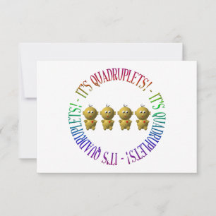 Invitation C'est des quadruplets !