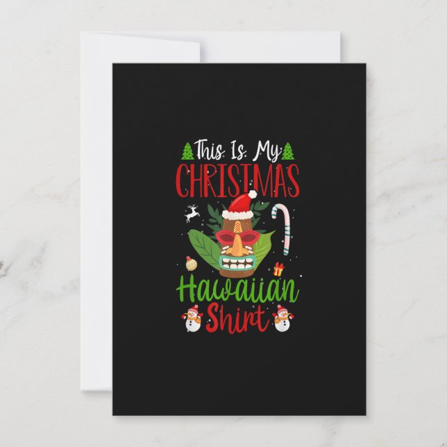 Invitation C'Est Drôle, Mon Costume De Noël Hawaï De Noël (Devant)