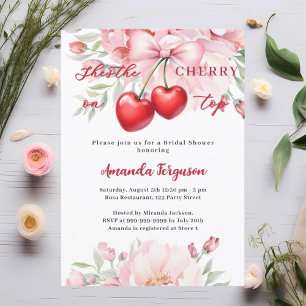 Invitation C'est la cerise sur la Fête des mariées des flancs