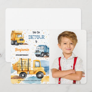 Invitation C'est la construction photo d'anniversaire