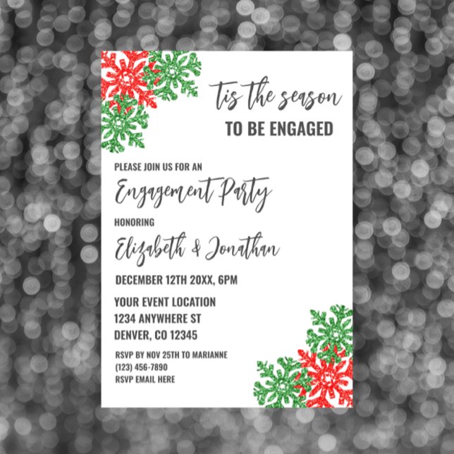 Invitation C'Est La Fête De L'Engagement De Noël En Saison (Créateur téléchargé)