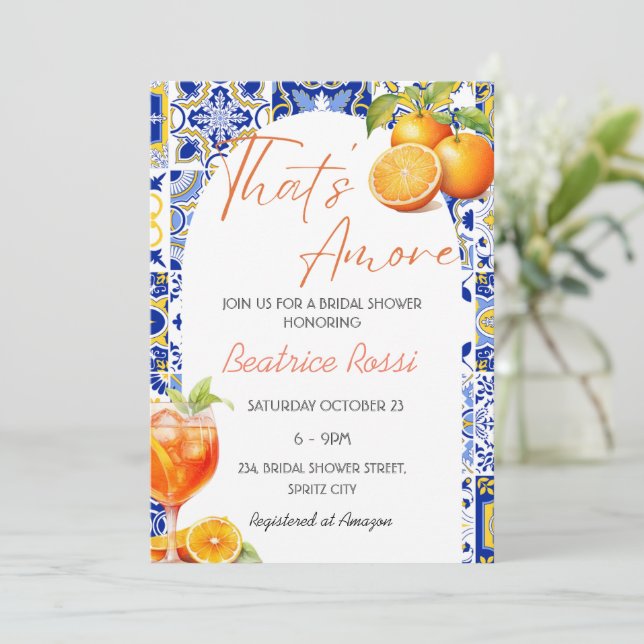 Invitation C'est la Fête des mariées Amore Spritz Citrus (Debout devant)