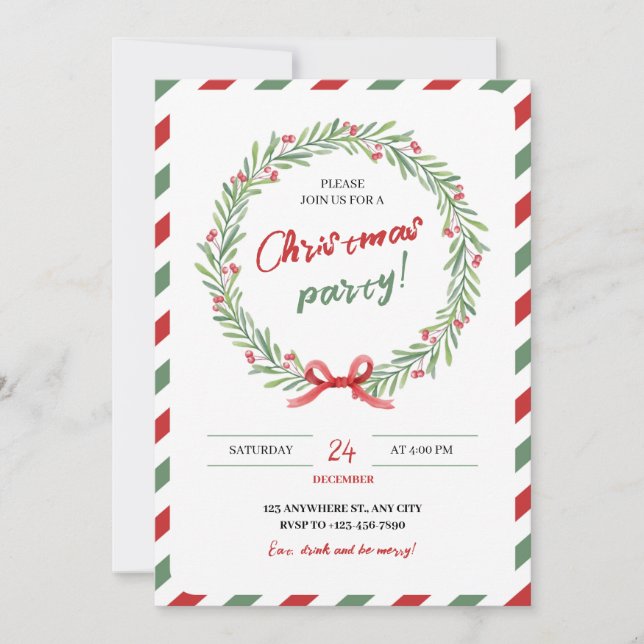 Invitation C'est la période la plus merveilleuse de l'année (Devant)