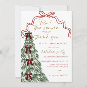 Invitation C'est la saison de dire merci fête de Noël