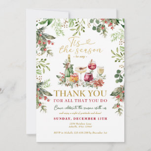 Invitation C'est la saison de dire merci Fête de Noël