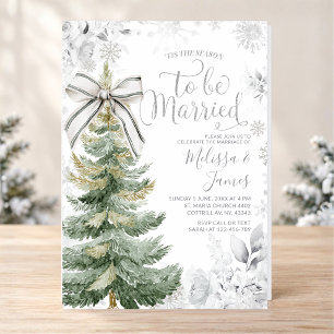 Invitation C'est la saison de se marier Mariage d'hiver argen