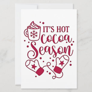 Invitation C'est la saison du chocolat chaud Cacoa Noël 