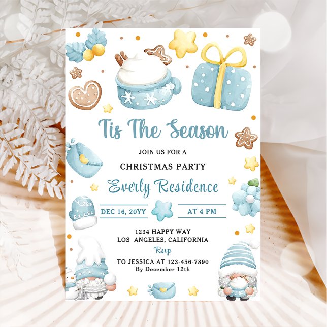 Invitation C'Est La Saison Gnomes Noël Fête (Créateur téléchargé)
