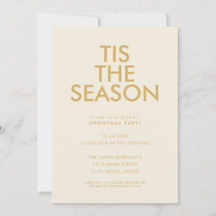 Invitation C'Est La Saison Moderne Minimaliste Fête De Noël
