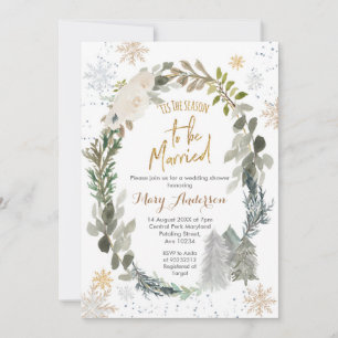 Invitation C'est la saison Noël Snowflake Mariage