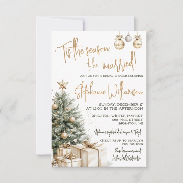 Invitation 'C'est la saison pour être marié ! Fête des mariée (Devant)
