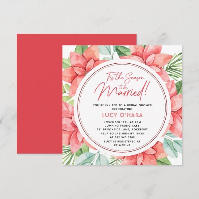 Invitation C'est la saison pour être marié Fête des mariées (Devant / Derrière)