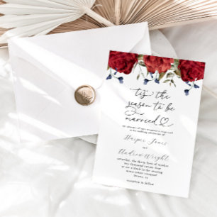 Invitation C'est la saison pour être marié Floral Mariage