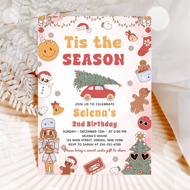 Invitation C'Est La Saison Super Noël Anniversaire Fête (Créateur téléchargé)