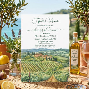 Invitation C'est l'Amore Dîner de répétition du vignoble ital